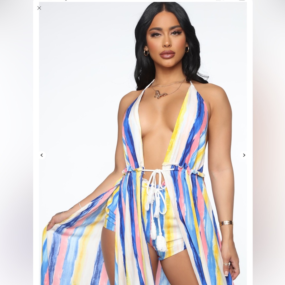 Colorful Striped women two Piece